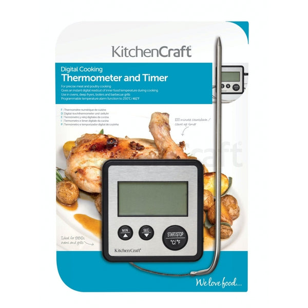 Kitchencraft Digital Cooking Thermometer & Timer