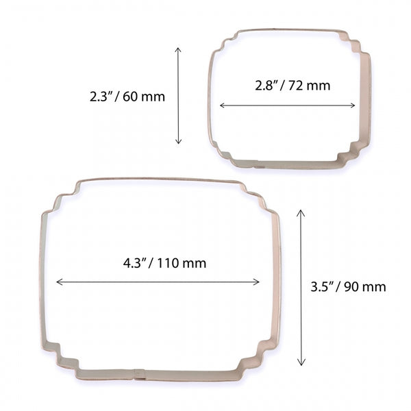 PME Set of 2 Cookie and Cake Plaque - Style 5
