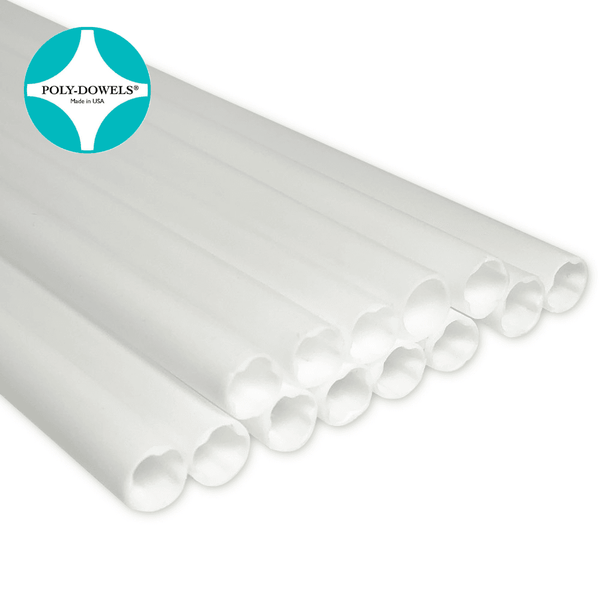 Poly-Dowels Large 16" White Cake Dowel