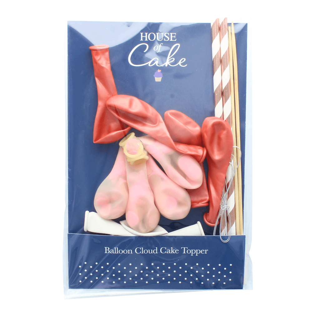 Culpitt Rose Gold Confetti Balloon Cake Topper Set