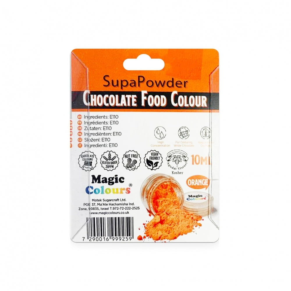 Magic Colours Superdust Chocolate Food Colour Powder 10ml - Orange