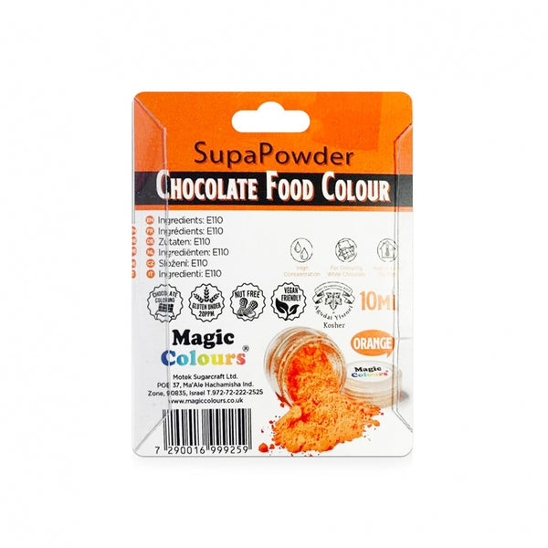 Magic Colours Superdust Chocolate Food Colour Powder 10ml - Orange