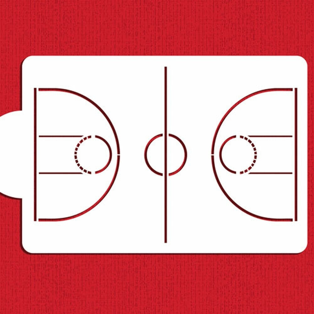 Designer Stencils Basketball Court Stencil