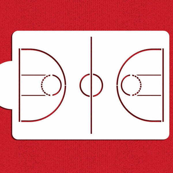 Designer Stencils Basketball Court Stencil