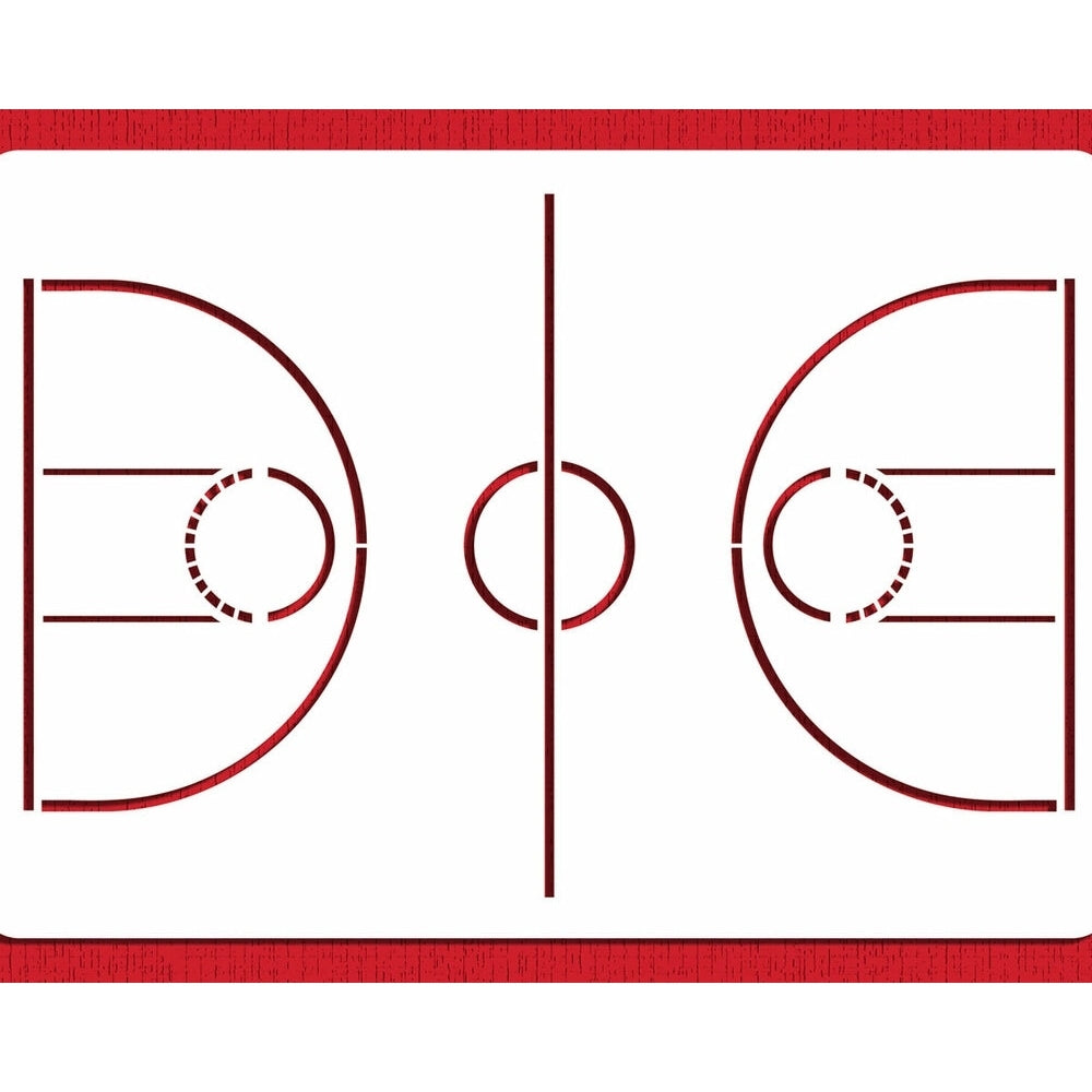 Designer Stencils Basketball Court Stencil