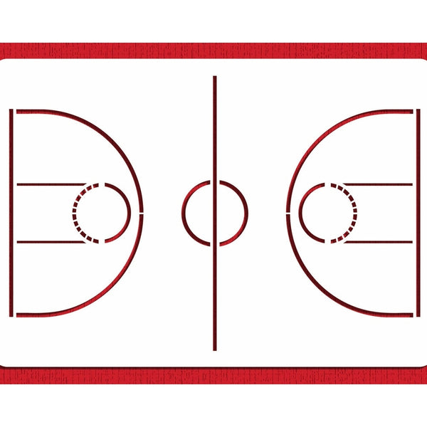 Designer Stencils Basketball Court Stencil