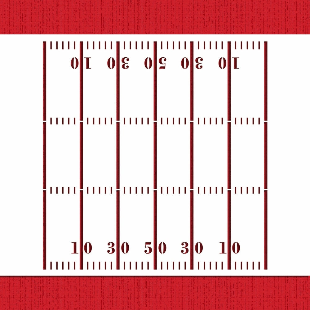 Designer Stencils Fooball Field Stencil