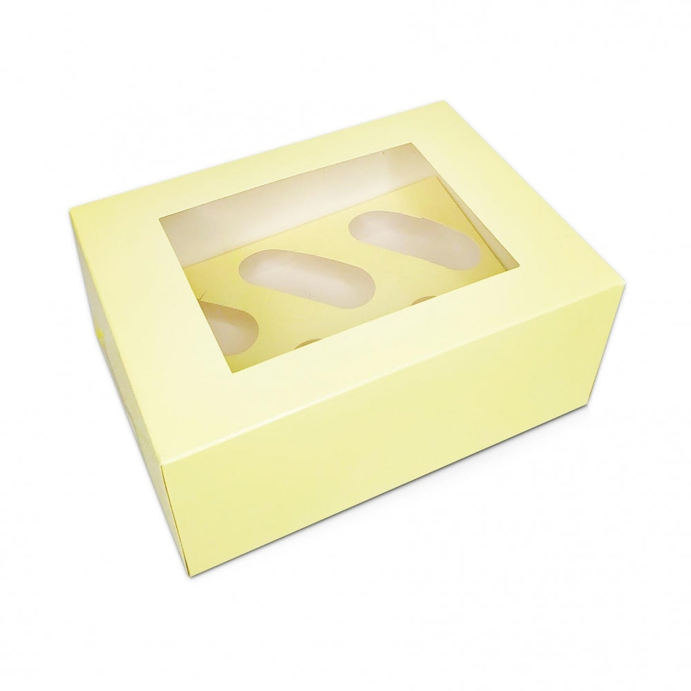 Simply Making 4" Deep Pastel Yellow Luxury Cupcake Box