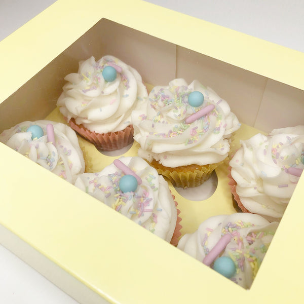 Simply Making 4" Deep Pastel Yellow Luxury Cupcake Box