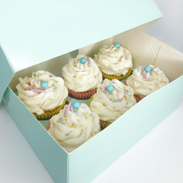 Simply Making 4" Deep Duck Egg Blue Luxury Cupcake Box
