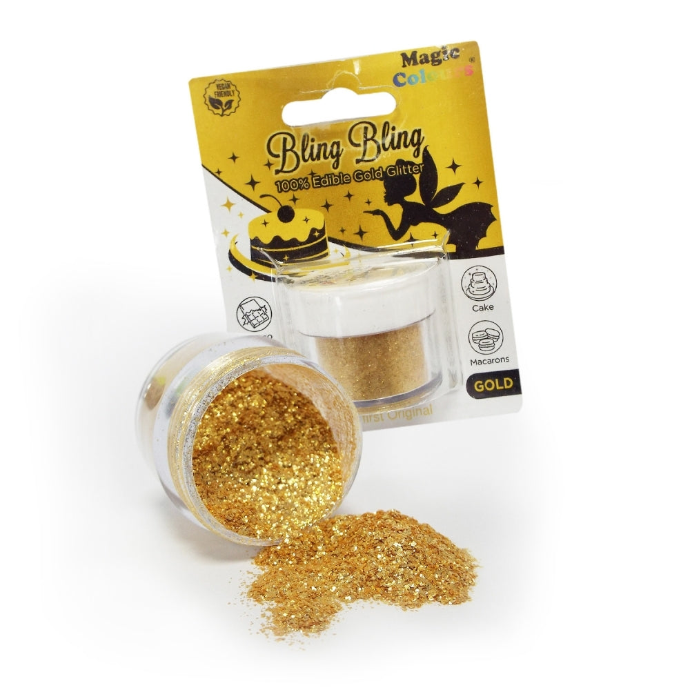 Magic Colours Bling Bling - Edible Glitter 10ml - Gold