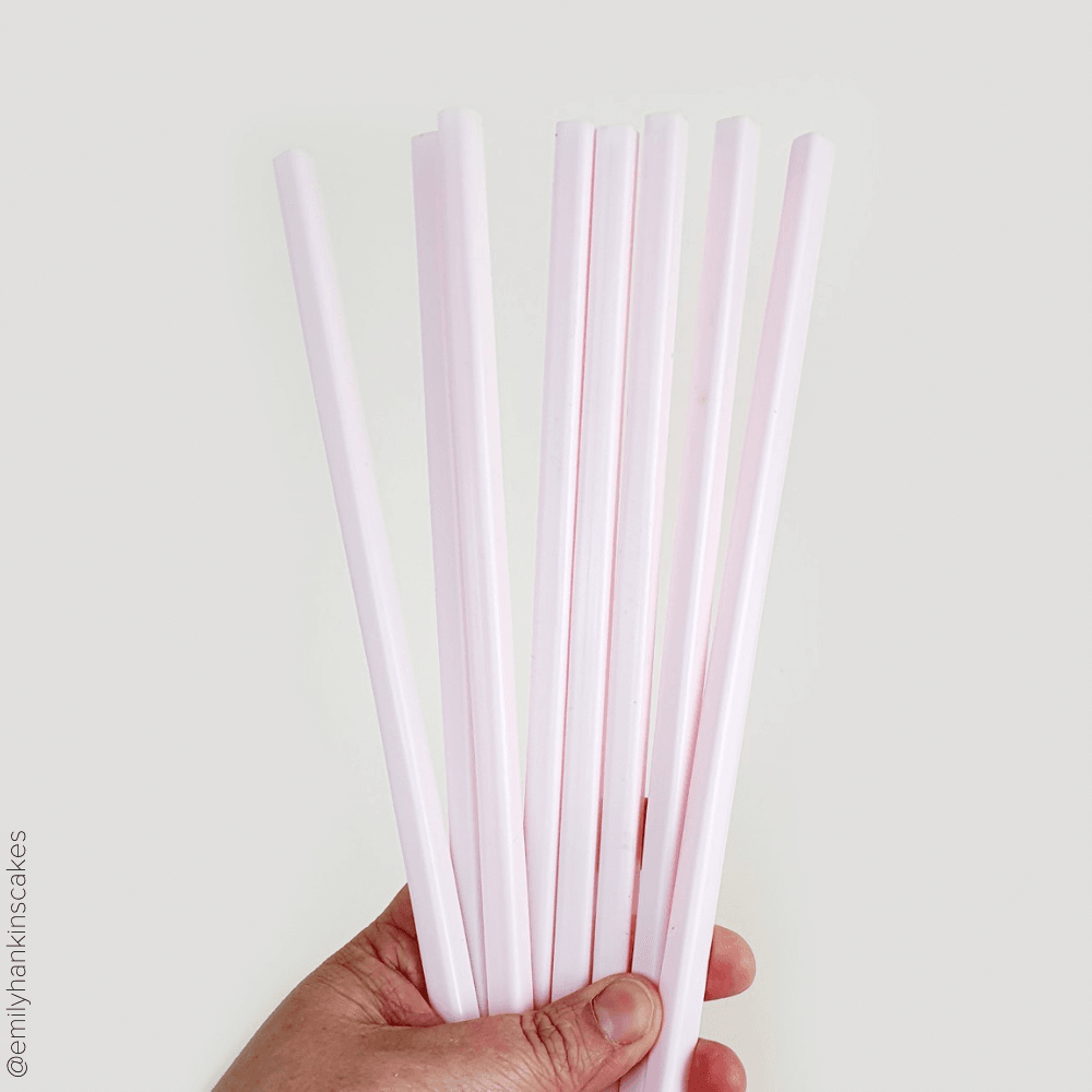 eeZee Dowels 12" Pink Square Dowels - Pack of 4