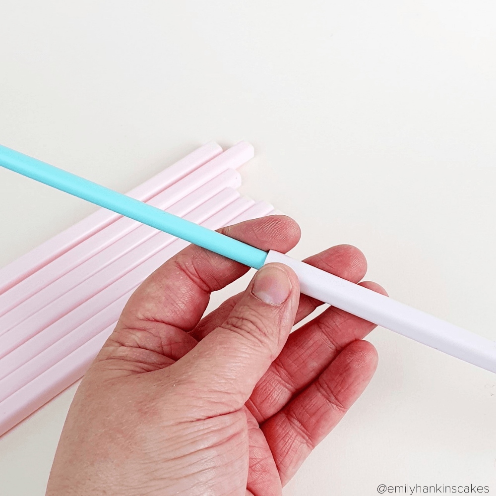 eeZee Dowels 12" Pink Square Dowels - Pack of 4