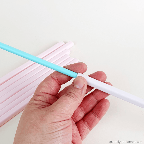 eeZee Dowels 12" Pink Square Dowels - Pack of 4