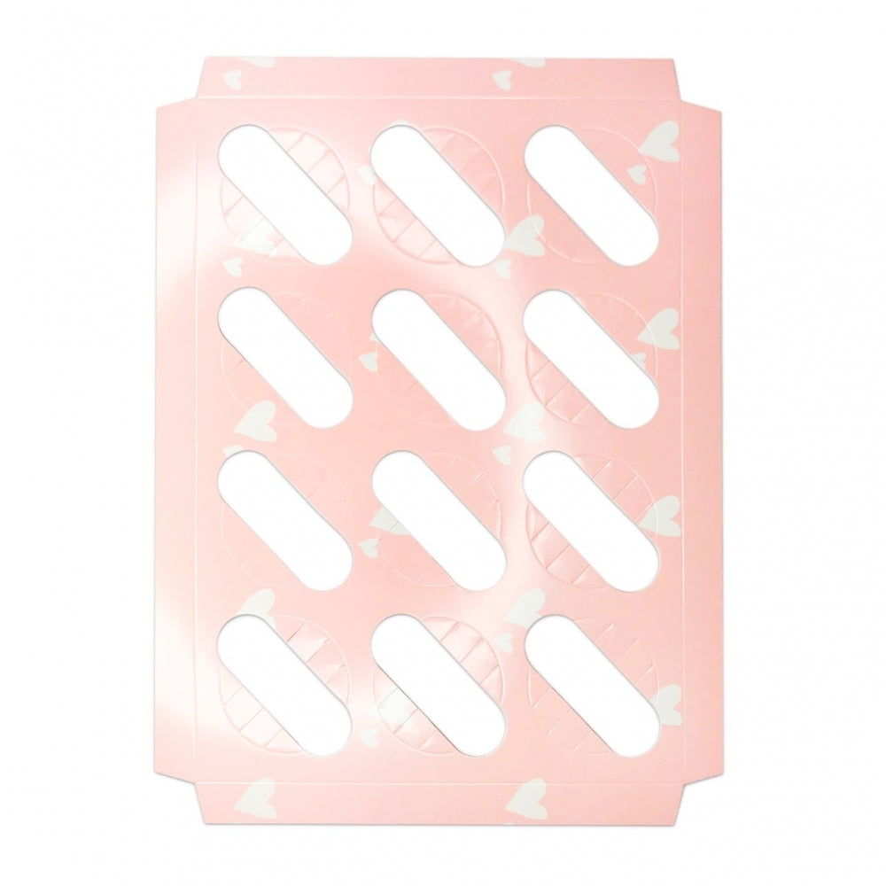 Simply Making Pink With White Hearts Satin Cupcake Box With Window