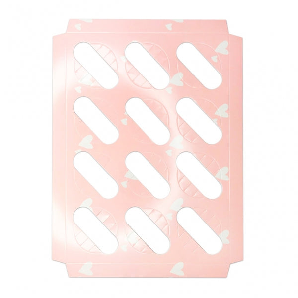 Simply Making Pink With White Hearts Satin Cupcake Box With Window