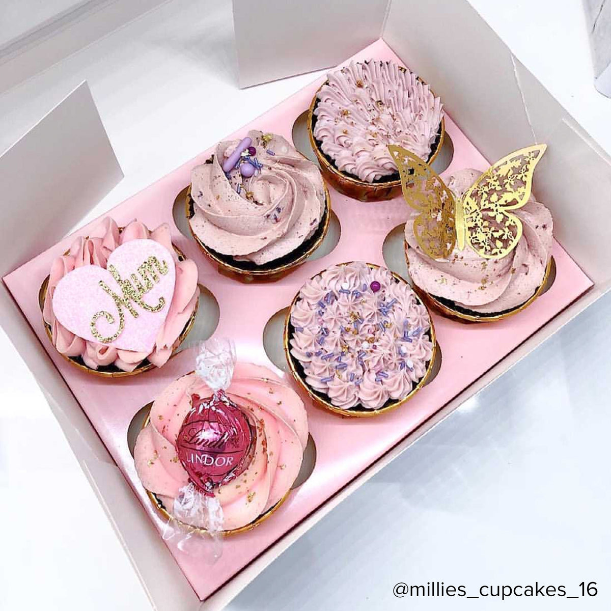Simply Making 4" Deep Baby Pink Luxury Cupcake Box