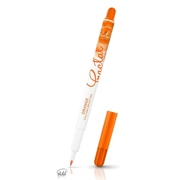 Fractal Colors Calligra Edible Ink Brush Pens - Orange