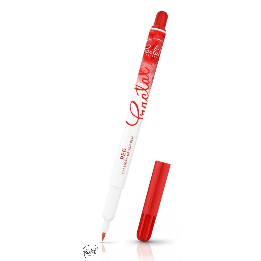 Fractal Colors Calligra Edible Ink Brush Pens - Red