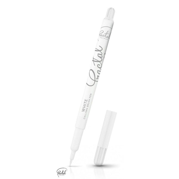 Fractal Colors Calligra Edible Ink Brush Pens - White
