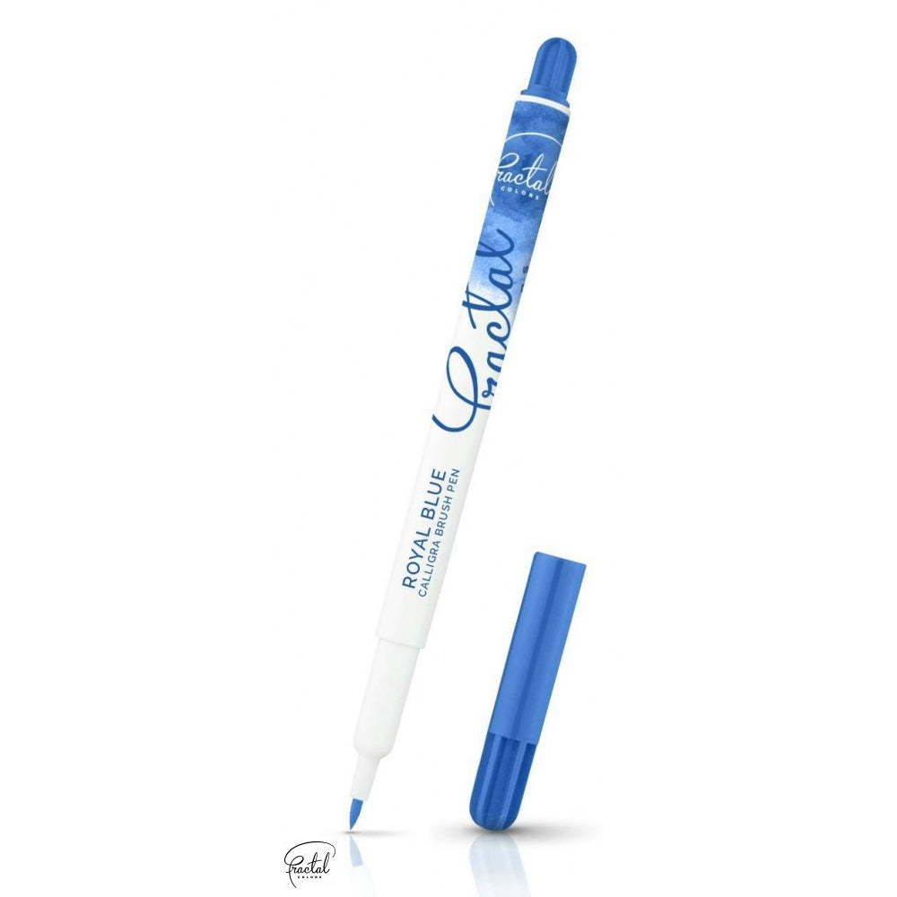 Fractal Colors Calligra Edible Ink Brush Pens - Royal Blue