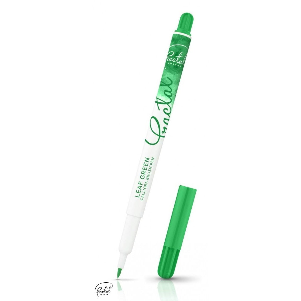 Fractal Colors Calligra Edible Ink Brush Pens - Leaf Green