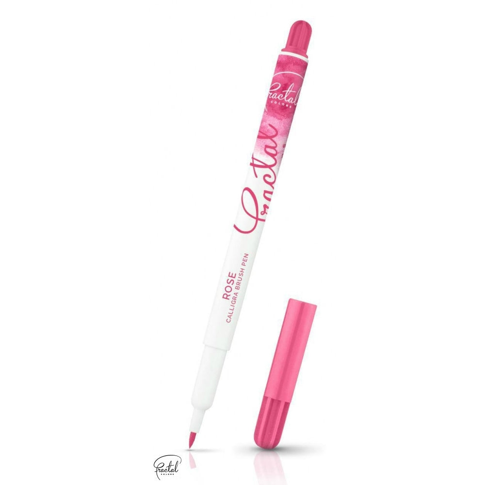 Fractal Colors Calligra Edible Ink Brush Pens - Rose Pink