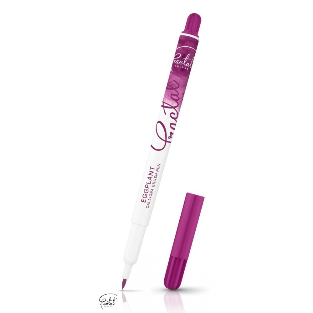 Fractal Colors Calligra Edible Ink Brush Pens - Eggplant