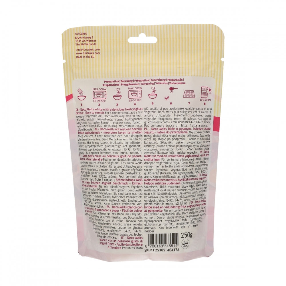 FunCakes LOW DATE - Yoghurt Flavour 250g Deco Candy Melts - FunCakes [JUNE 2026]