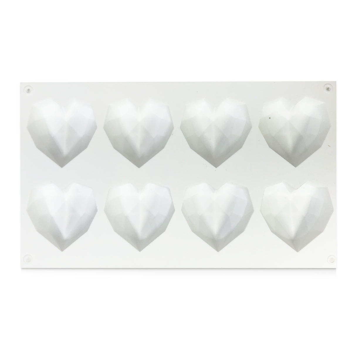 Choctastique Geo Heart Chocolate Mould - 8 Cavity