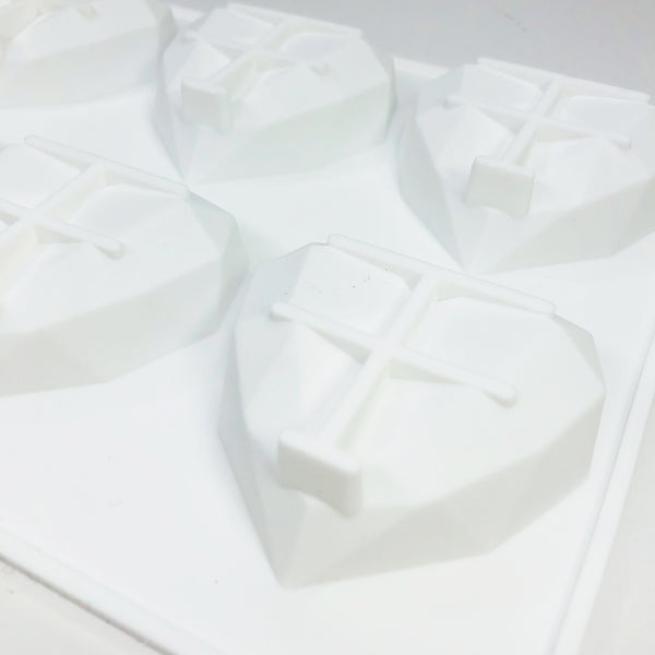 Choctastique Geo Heart Chocolate Mould - 8 Cavity
