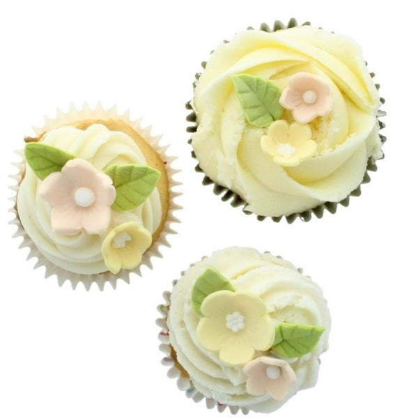 Culpitt Lemon Flower & Leaves Edible Toppers x 16