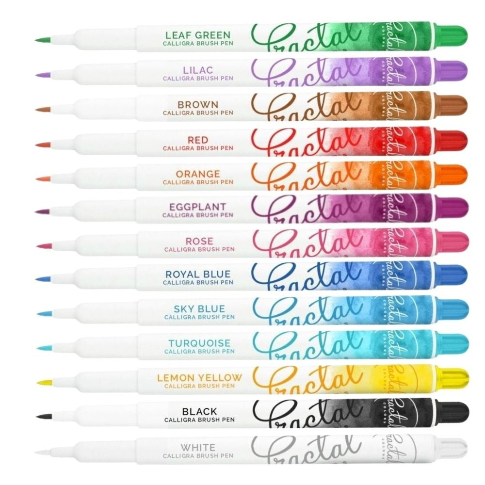 Fractal Colors Calligra Edible Ink Brush Pens - Whole Set