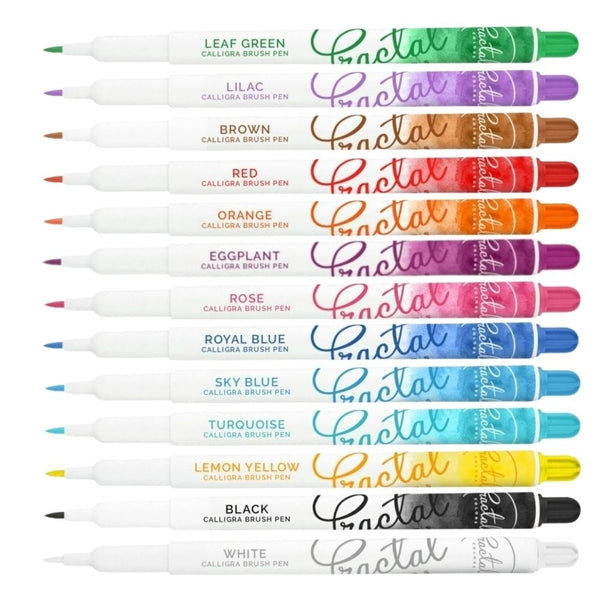 Fractal Colors Calligra Edible Ink Brush Pens - Whole Set