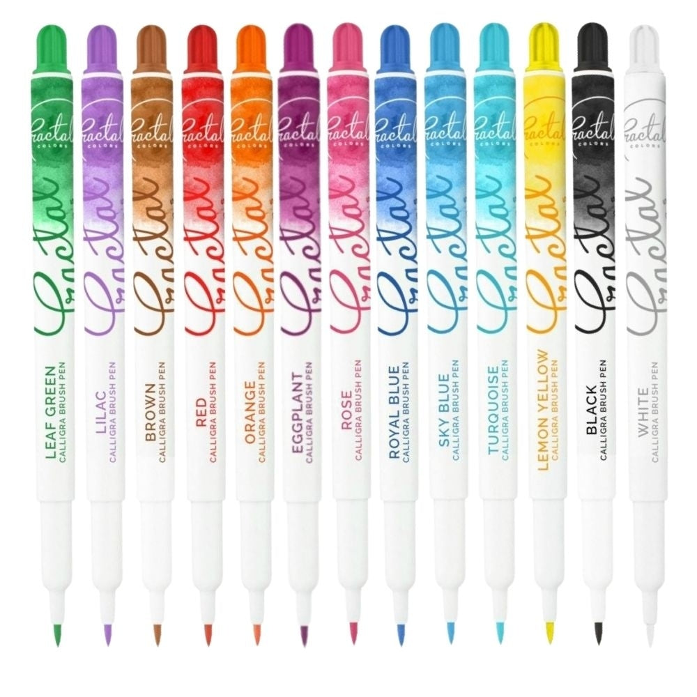 Fractal Colors Calligra Edible Ink Brush Pens - Whole Set