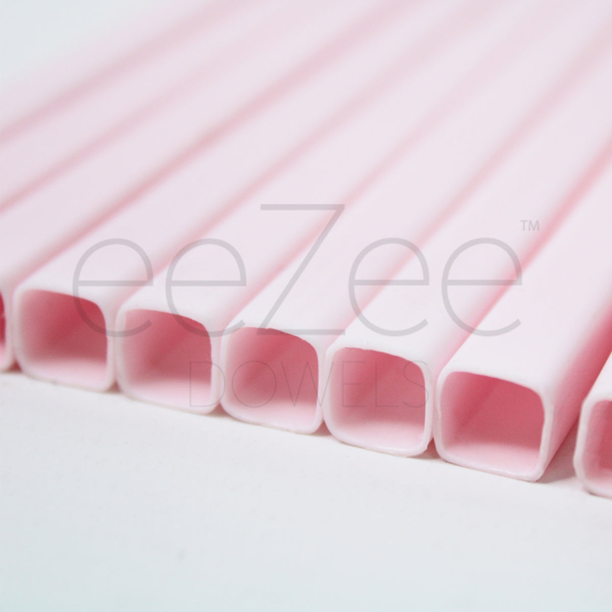 eeZee Dowels 12" Pink Square Dowels - Pack of 4