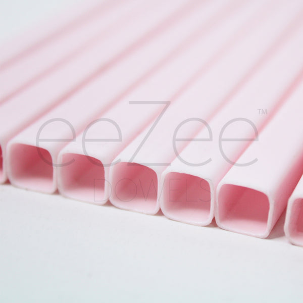eeZee Dowels 12" Pink Square Dowels - Pack of 4