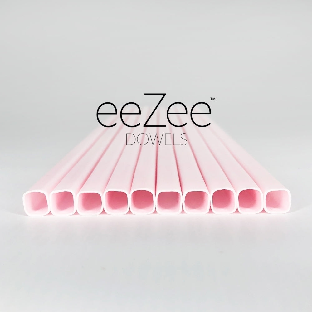 eeZee Dowels Pack of 10 - 12 Pink Square eeZee Dowels