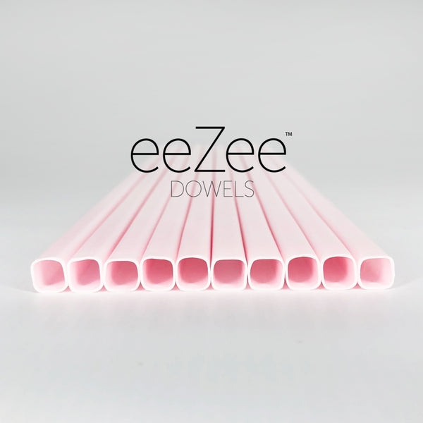 eeZee Dowels Pack of 10 - 12 Pink Square eeZee Dowels