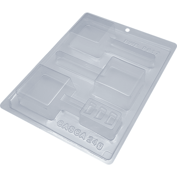 BWB Square Lollipop 3-Part Chocolate Mould