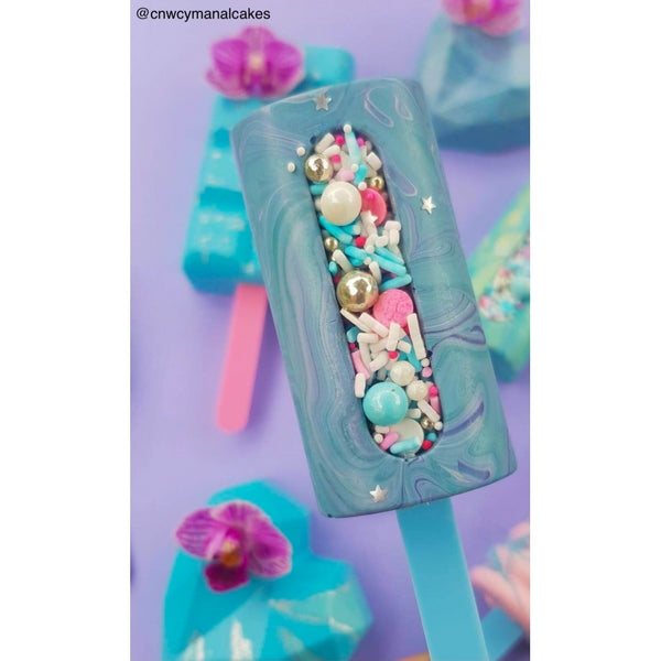 Make A Wish Pastel Cakesicle Sticks x 12 - Pastel Blue