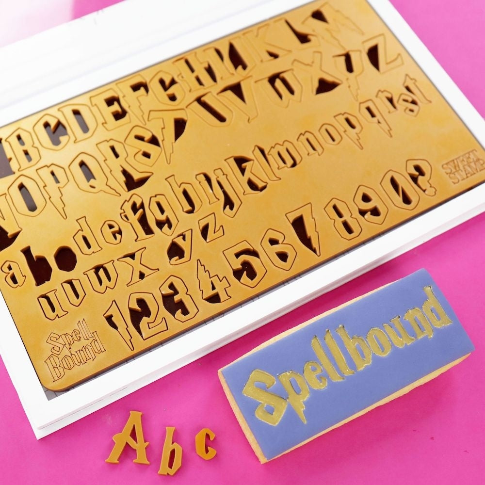 Sweet Stamp Medium Spellbound Letter & Number Embossing Set