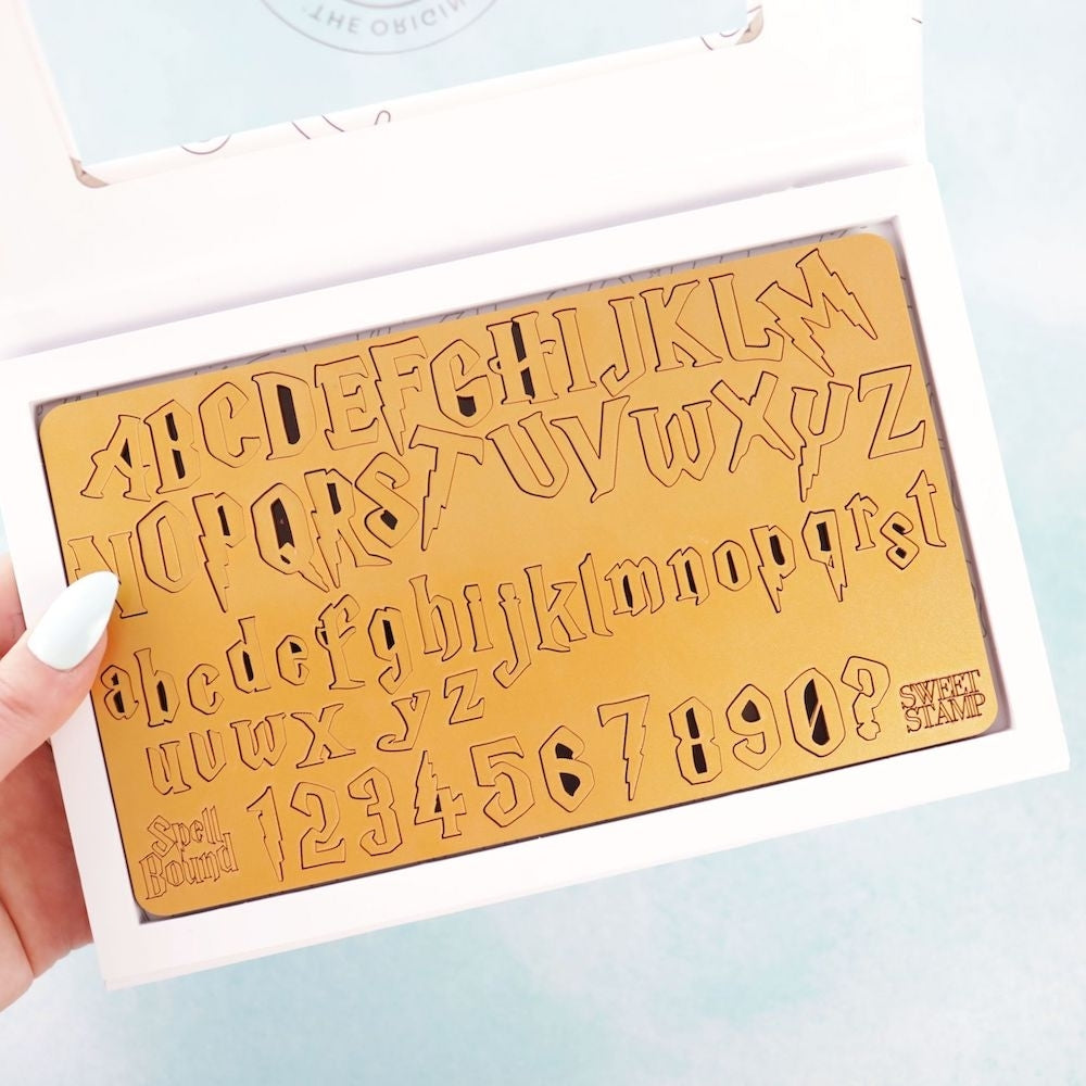 Sweet Stamp Medium Spellbound Letter & Number Embossing Set