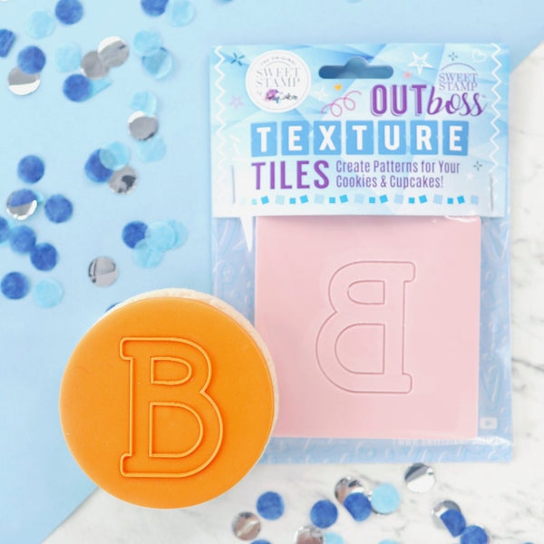 Sweet Stamp Monogram Varsity Letters - OUTboss Texture Tile