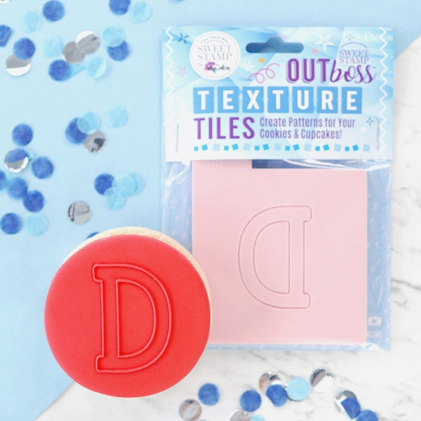 Sweet Stamp Monogram Varsity Letters - OUTboss Texture Tile