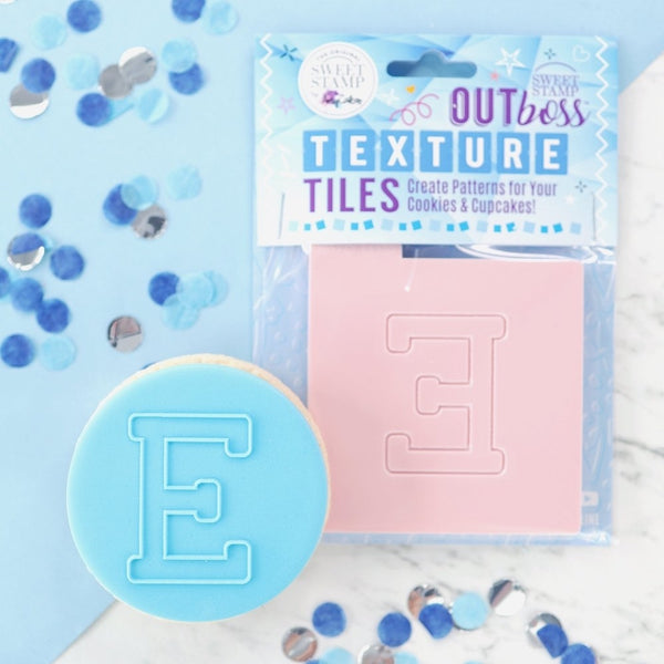 Sweet Stamp Monogram Varsity Letters - OUTboss Texture Tile