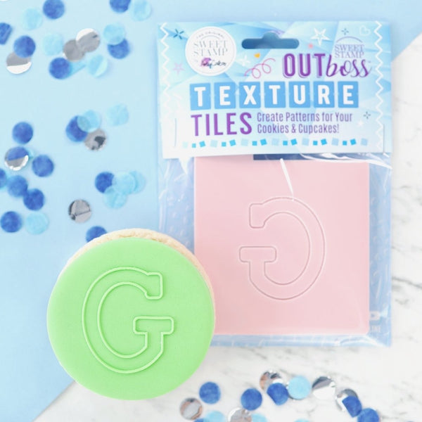Sweet Stamp Monogram Varsity Letters - OUTboss Texture Tile