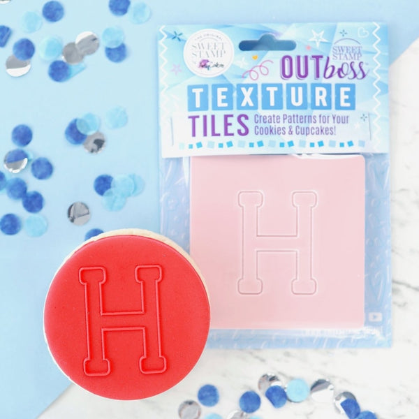Sweet Stamp Monogram Varsity Letters - OUTboss Texture Tile