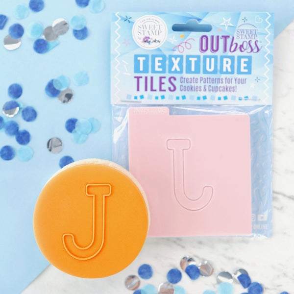 Sweet Stamp Monogram Varsity Letters - OUTboss Texture Tile