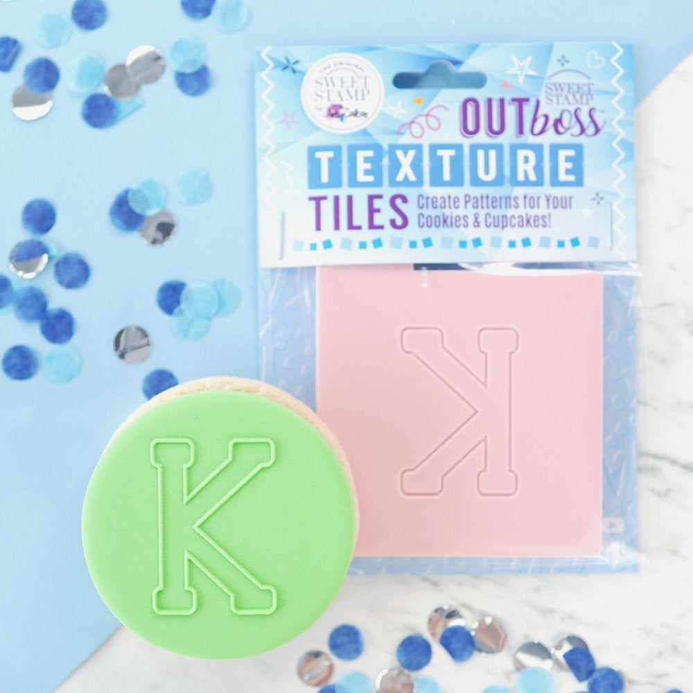 Sweet Stamp Monogram Varsity Letters - OUTboss Texture Tile